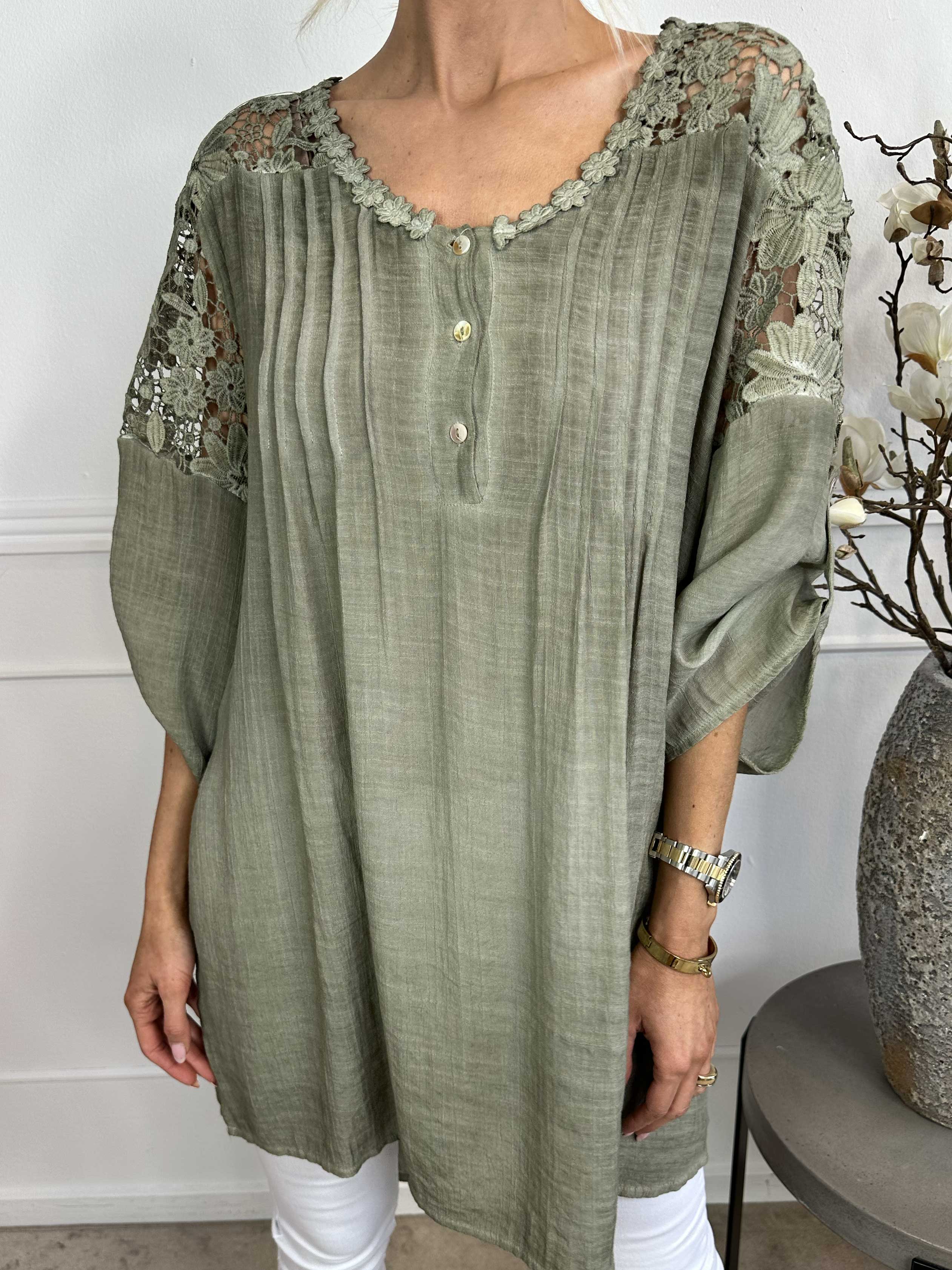 Juliette - Tunika i bomuldsblanding med broderinger